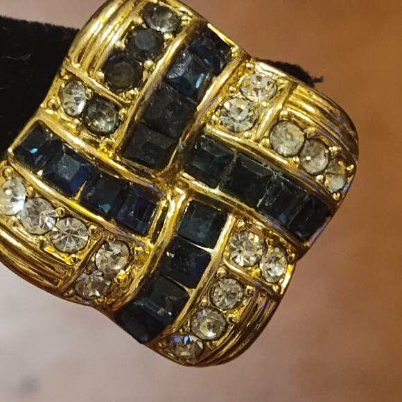 Nolan Miller glamour collection Deco sapphire and diamond crystals - Picture 2 of 4